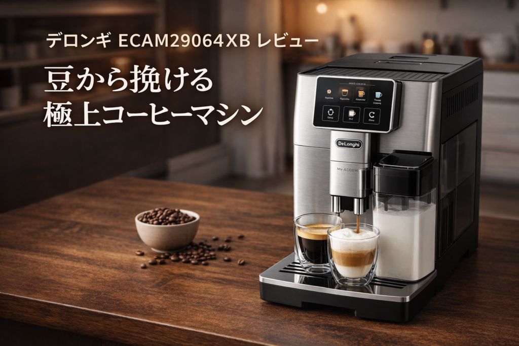 デロンギ ECAM29064XB レビュー｜豆から挽ける極上コーヒーマシン