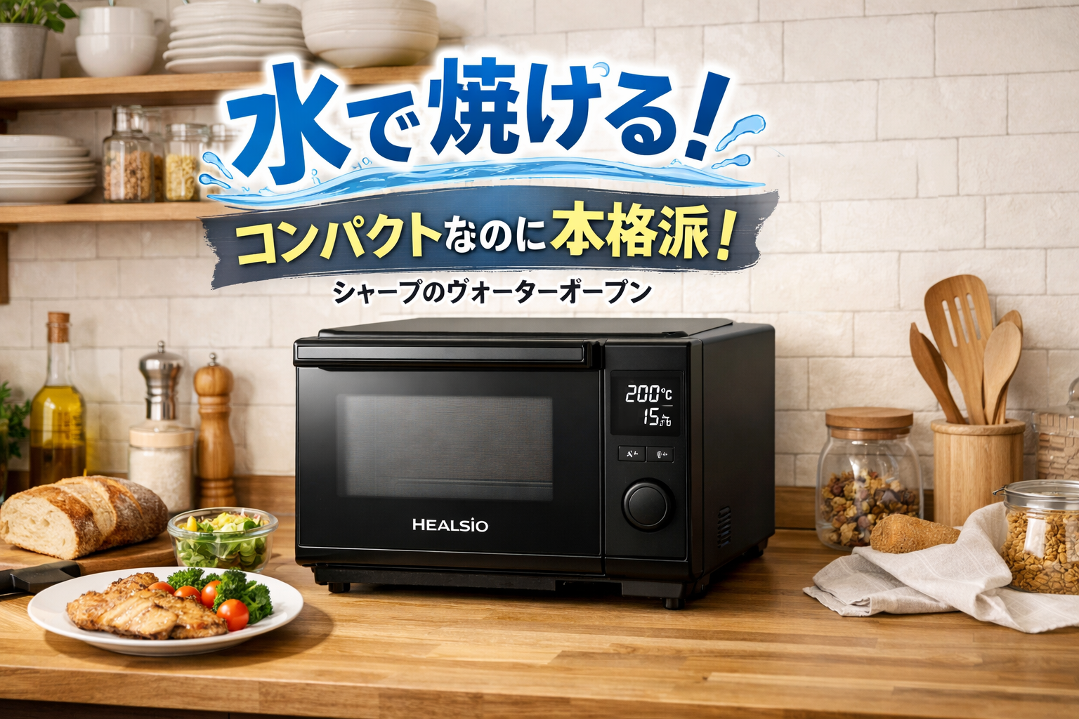 口コミ多数】ヘルシオAX-AJ1レビュー｜水で焼く!? コンパクトでも本格