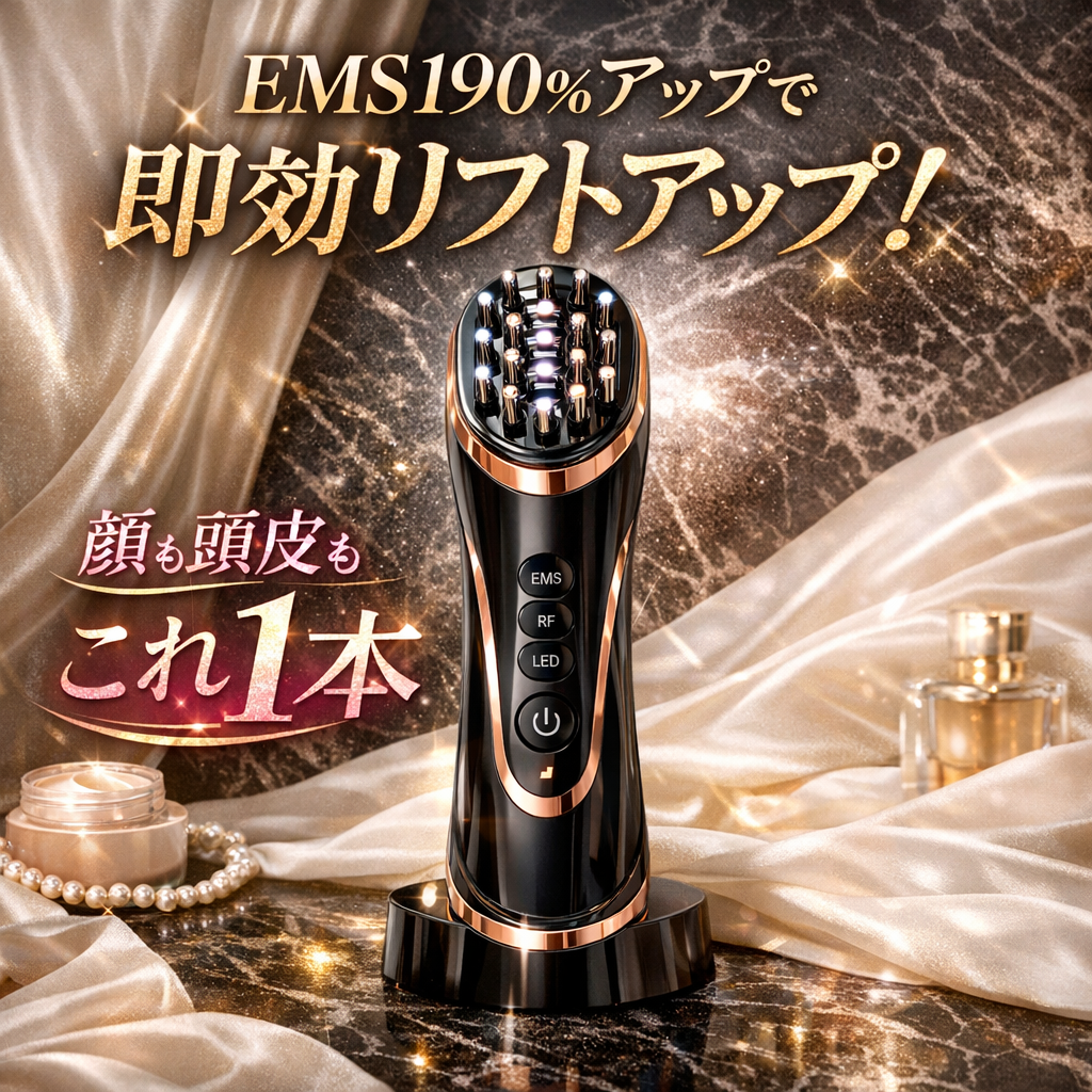 【口コミで話題】ブライト エレキブラシ徹底レビュー｜EMS190％UPで顔も頭皮も瞬間リフトアップ！